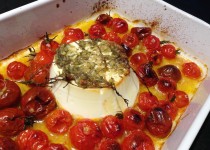 Spaghettis ricotta et tomates cerises au four